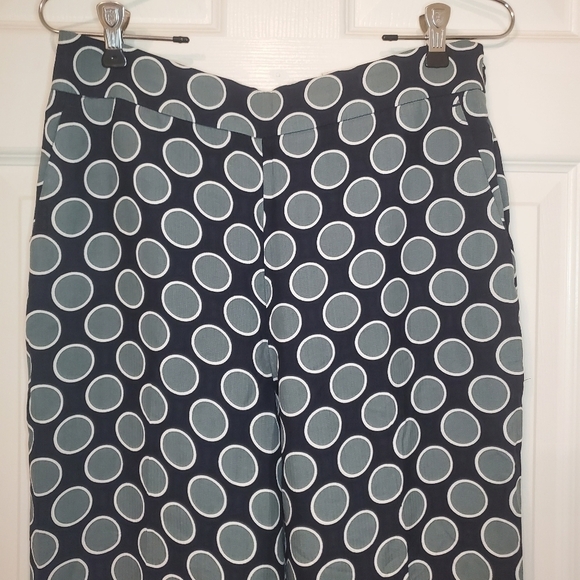 Ann Taylor Wide Leg High Rise Circle Dots Pants 2 Ankle NWT Straight - Picture 3 of 11